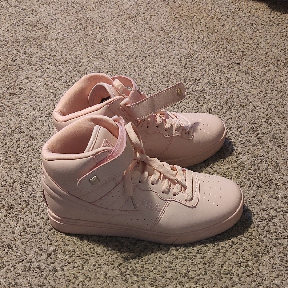 Fila Light Pink High-Top Sneakers